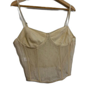 NORDSTROM Open-edit Women's Cream and White Corset XL NWT